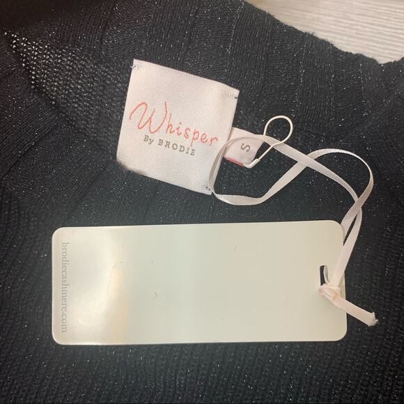 NWT Whisper by Brodie Cashmere metallic sweater - Picture 5 of 5